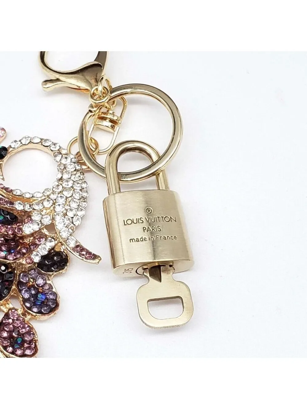 Louis Vuitton Gold Padlock 🔒 Key Set Authentic LV w/ Unbranded Keychain